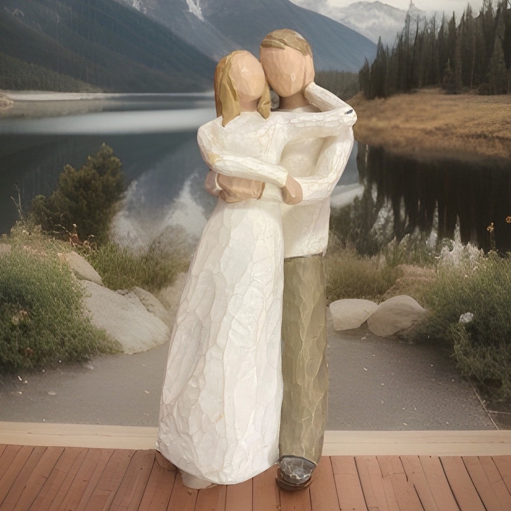 READ Vintage Willow Tree Together Sculpted Hand‎ Painted Figurine Sculpture 2000